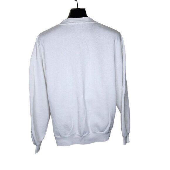 Vintage 80s Light Up Funny Christmas Sweatshirt Santa Mens Size XL White Crewnec - Picture 5 of 9